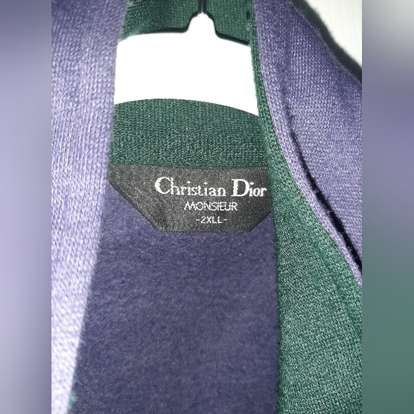 Vintage Purple/Green/White Christian Dior Zip-front Sweat Jacket - Picture 3 of 8